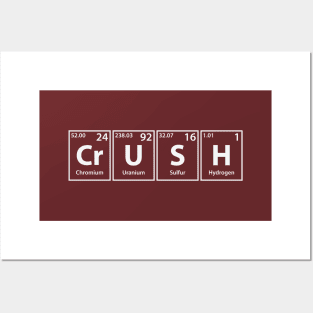 Crush (Cr-U-S-H) Periodic Elements Spelling Posters and Art